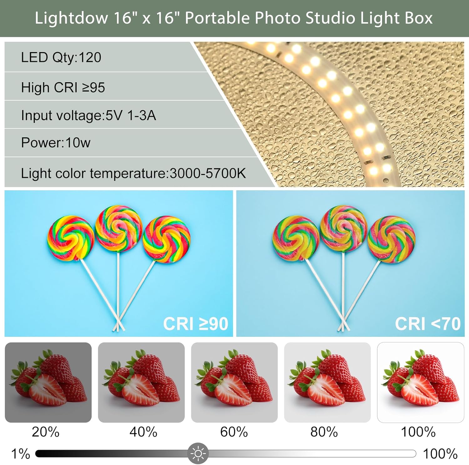 16"x16"x12" Photo Studio Light Box Photog - Image 5