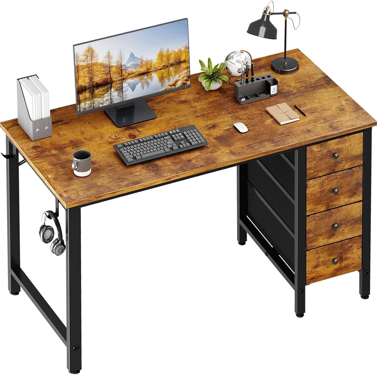47 inch Computer Desk with 4 Fabric - Image 1